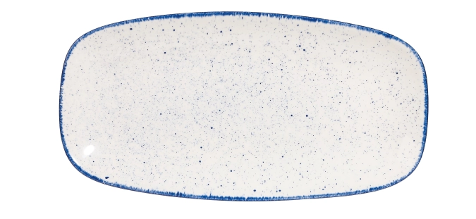 Assiette rectangulaire chefs oblong indigo 29.8x15.3cm