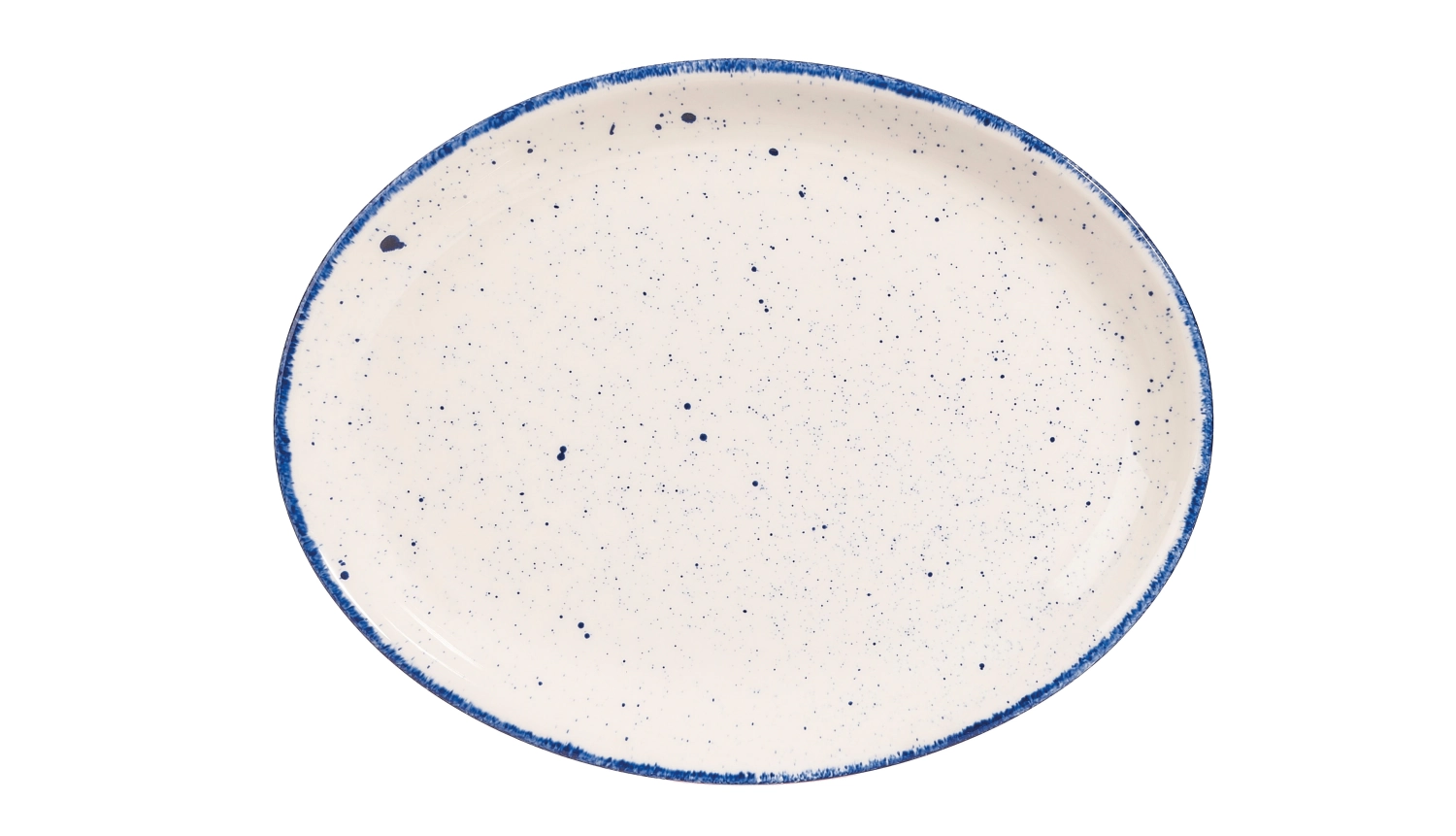 Assiette ovale indigo 25.4cm