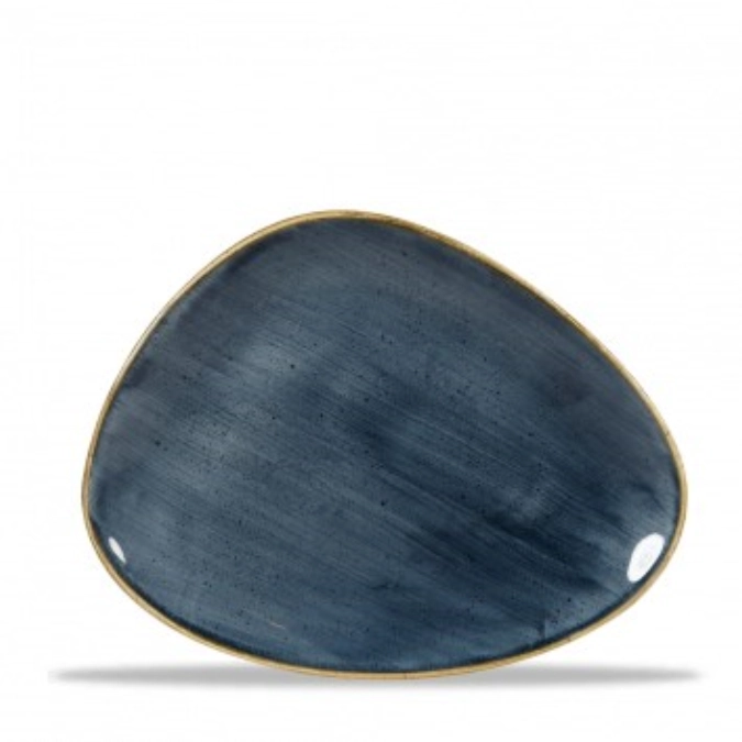 Assiette des chefs triangulaire blueberry 26.5x20.5cm
