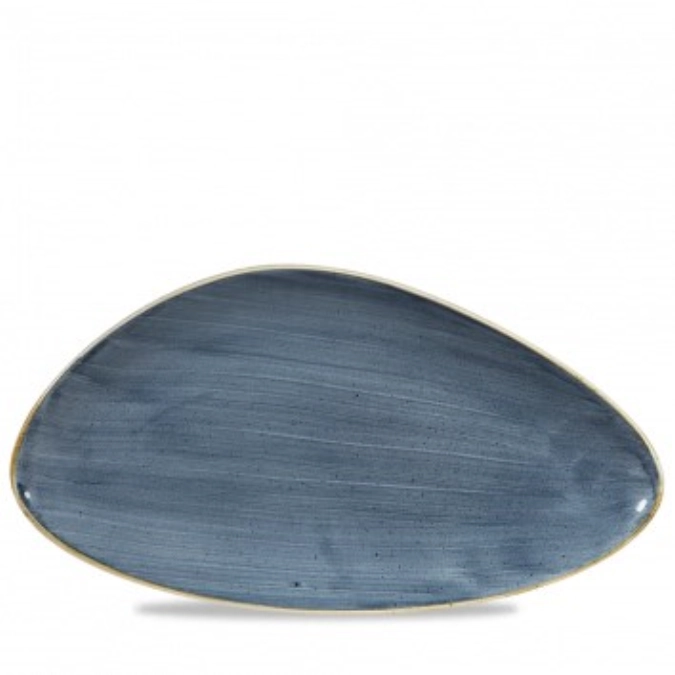 Assiette des chefs triangulaire blueberry 35.5x18.8cm