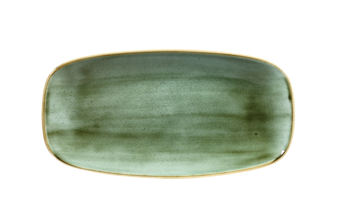 Assiette samphire green chefs oblong 29.8x15.3cm