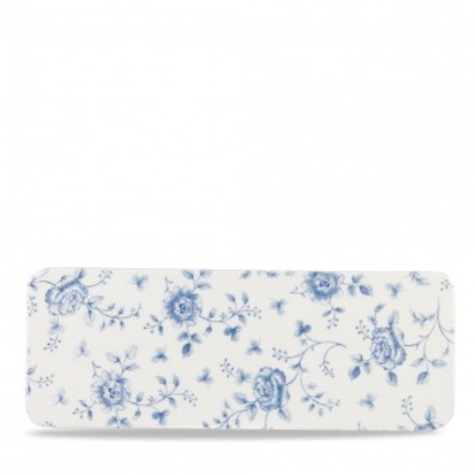 Plateau porcelaine rose chintz 37.6x14cm