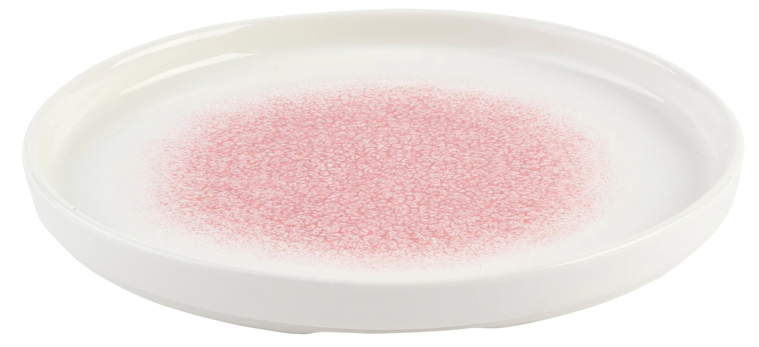S.P. Raku Pink Quartz Chefs Assiette plate enveloppante