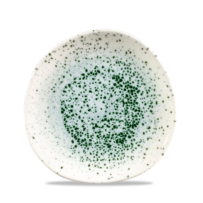 Assiette plate organic mineral green 21cm