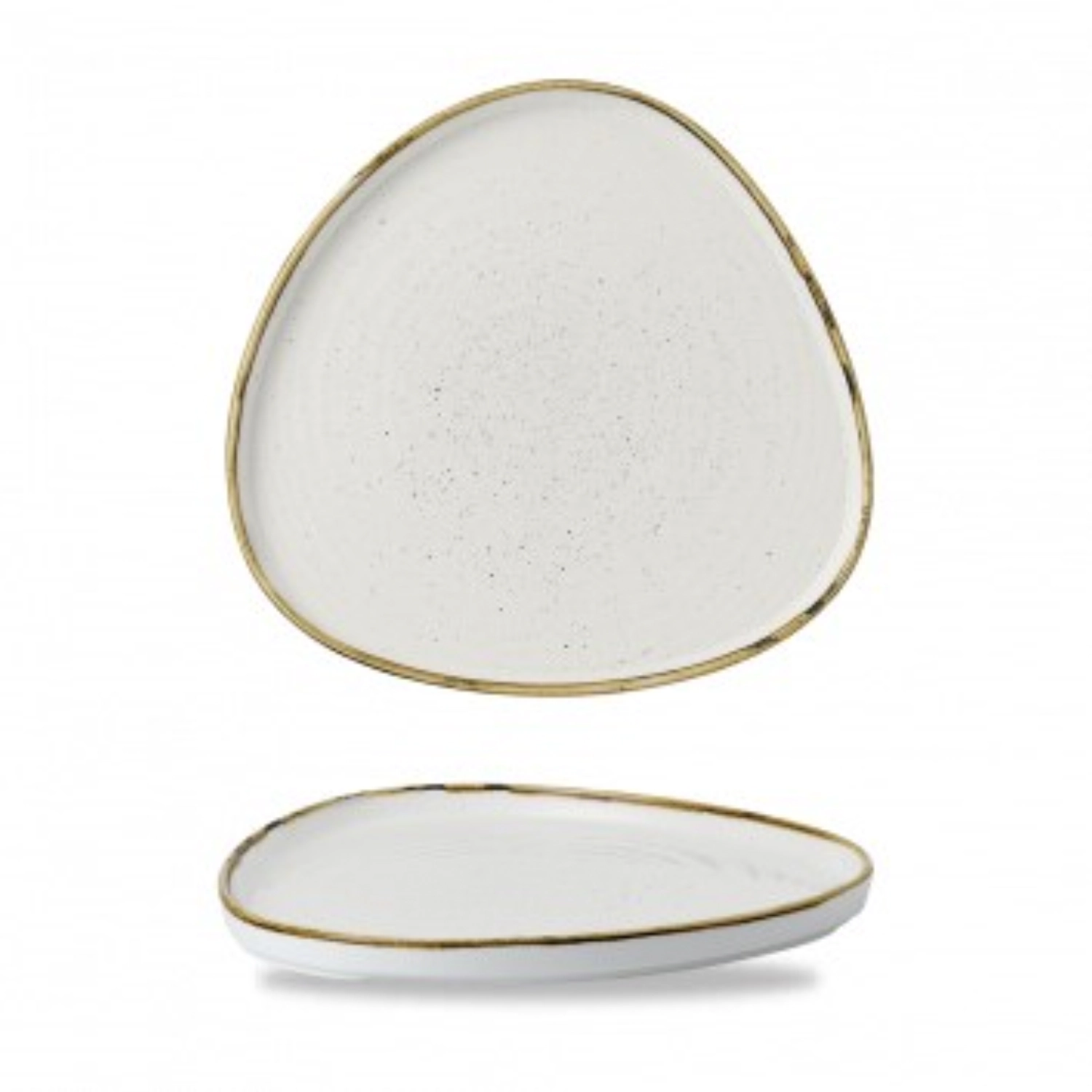 Assiette triangle avec bords droits 26cm