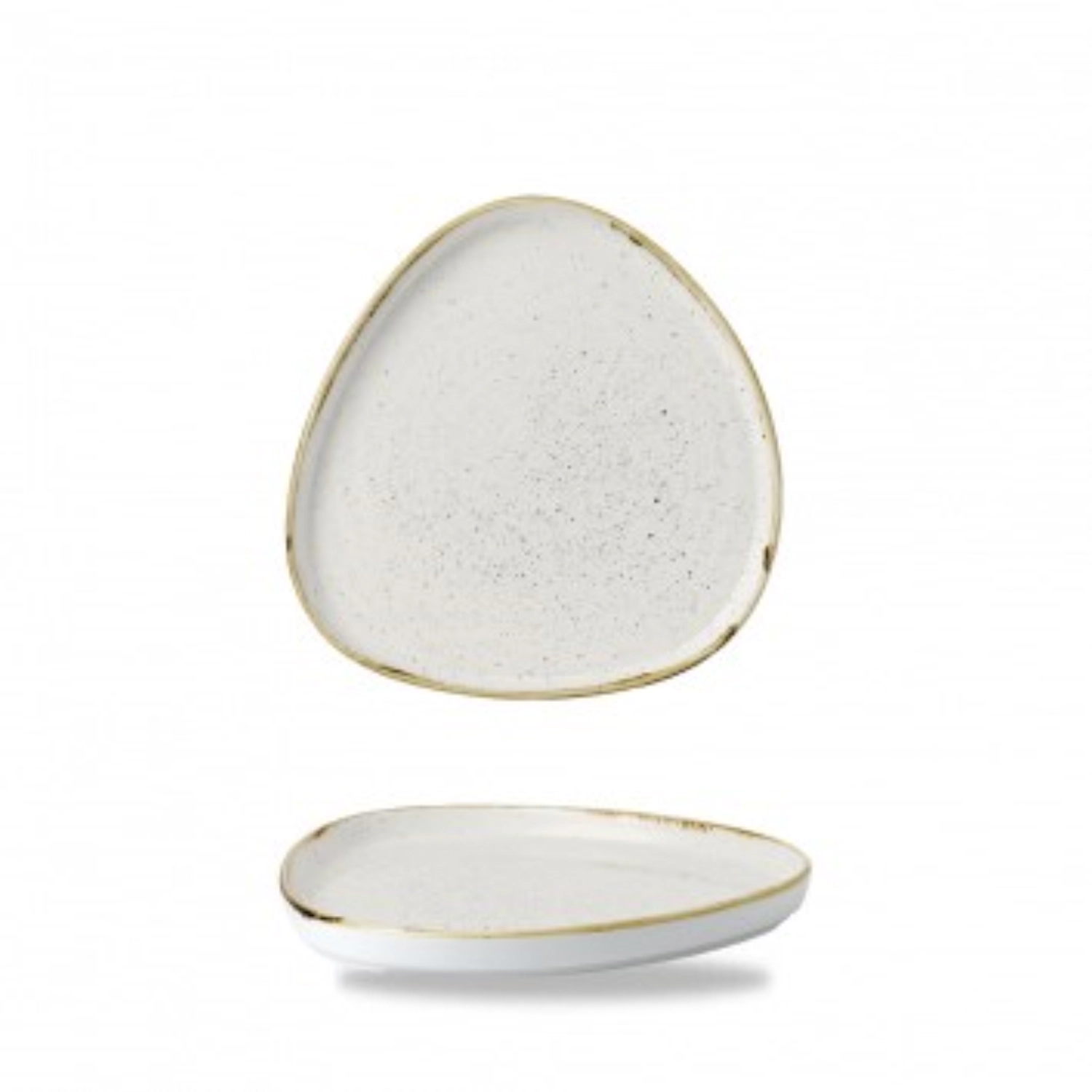 Assiette triangle avec bords droits 20cm