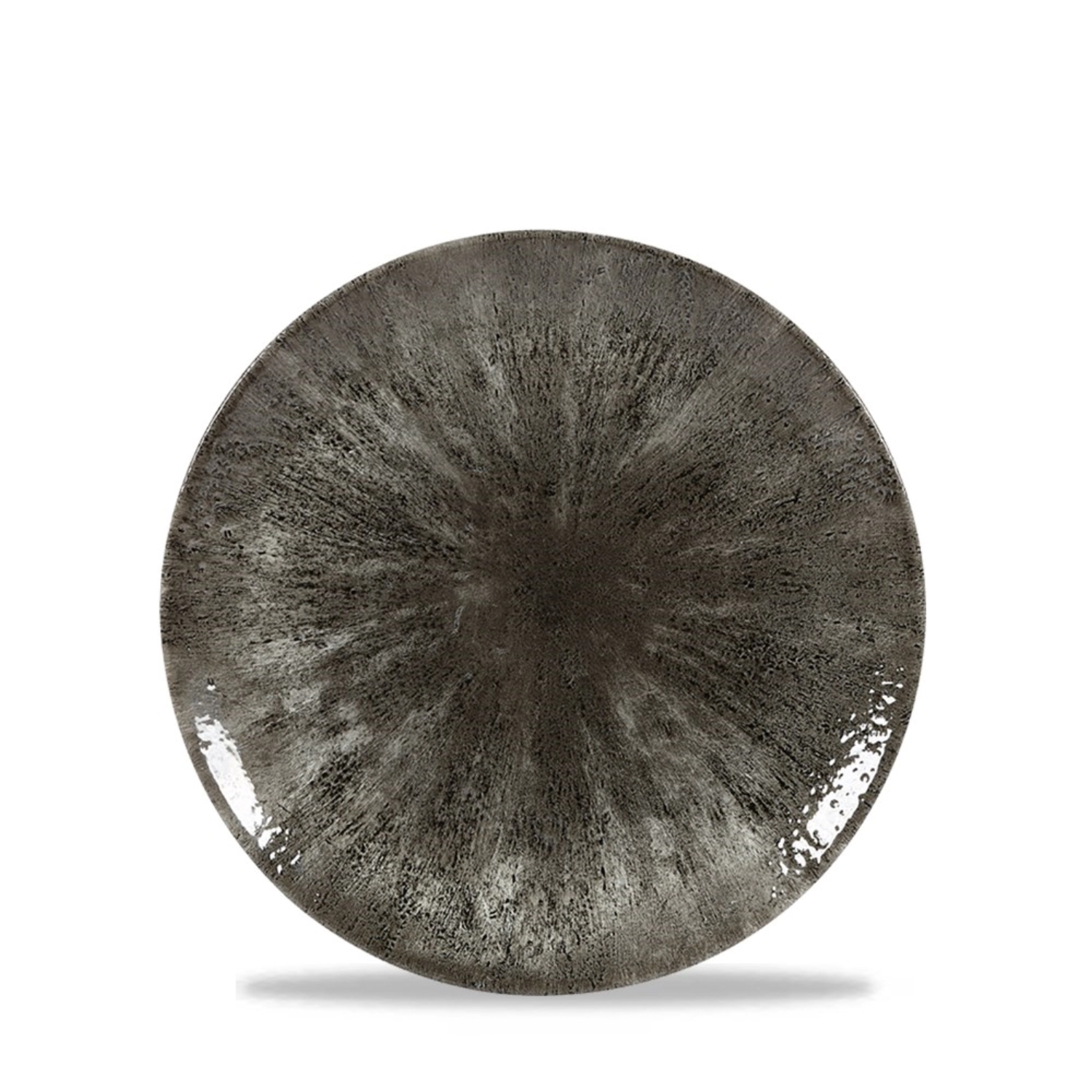 Assiette coupe plate stone quartz black 16.5cm