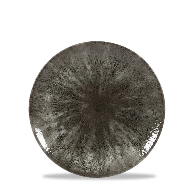 Assiette coupe plate stone quartz black 16.5cm