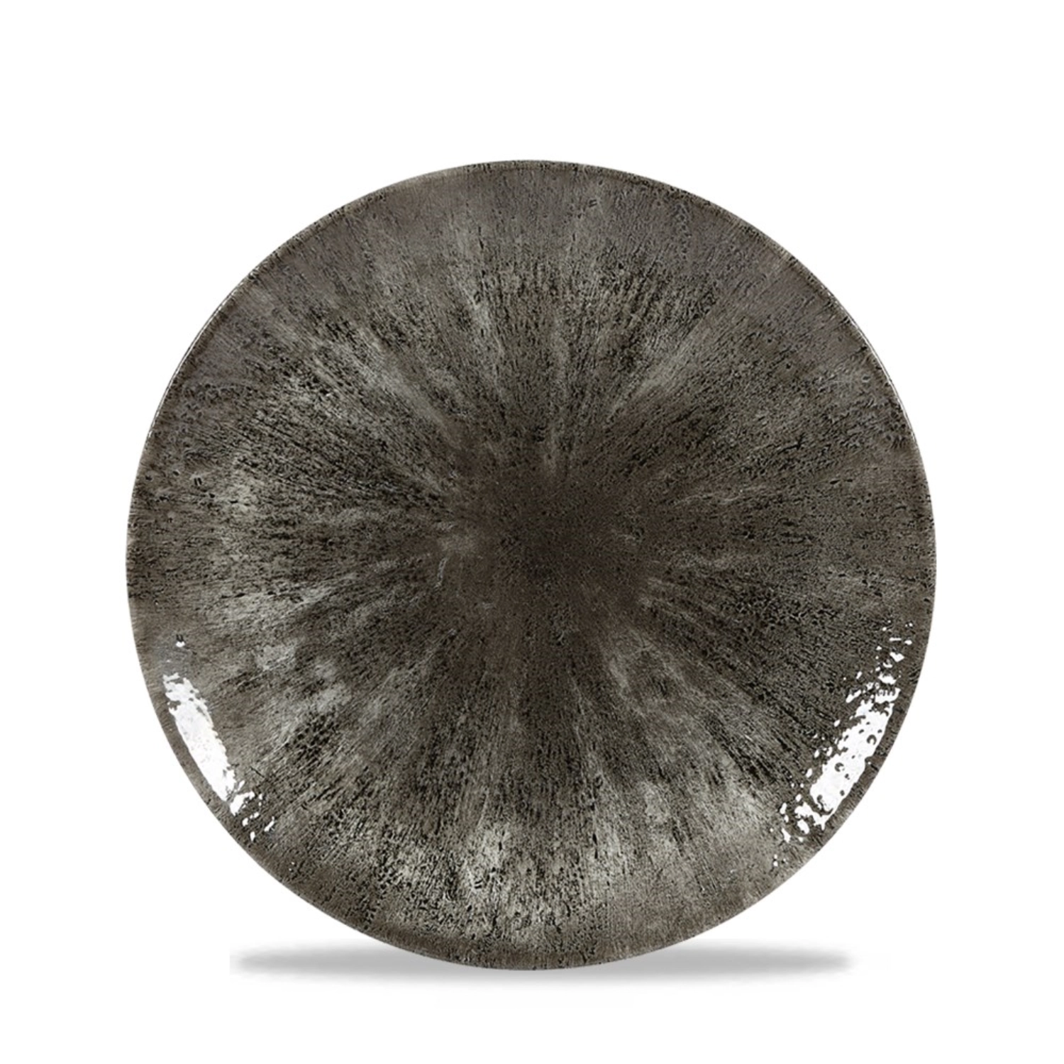 Assiette coupe plate stone quartz black 21.7cm