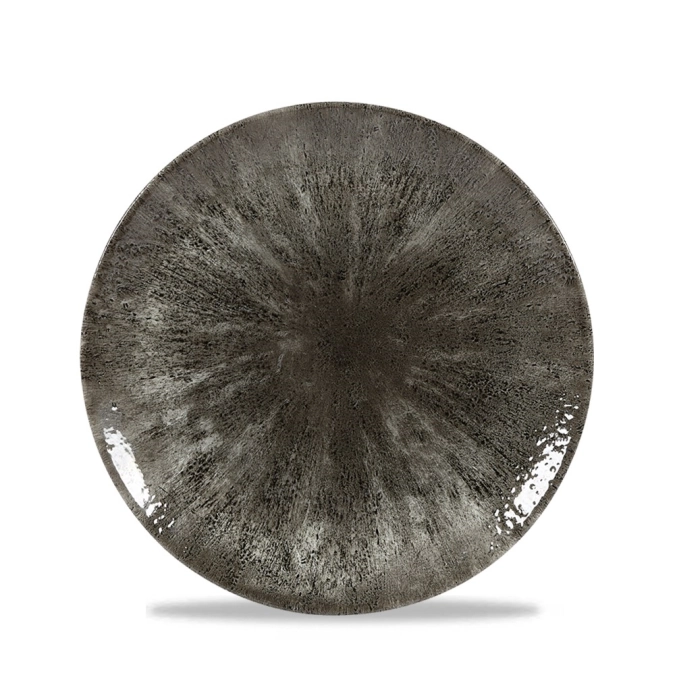 Assiette coupe plate stone quartz black 21.7cm