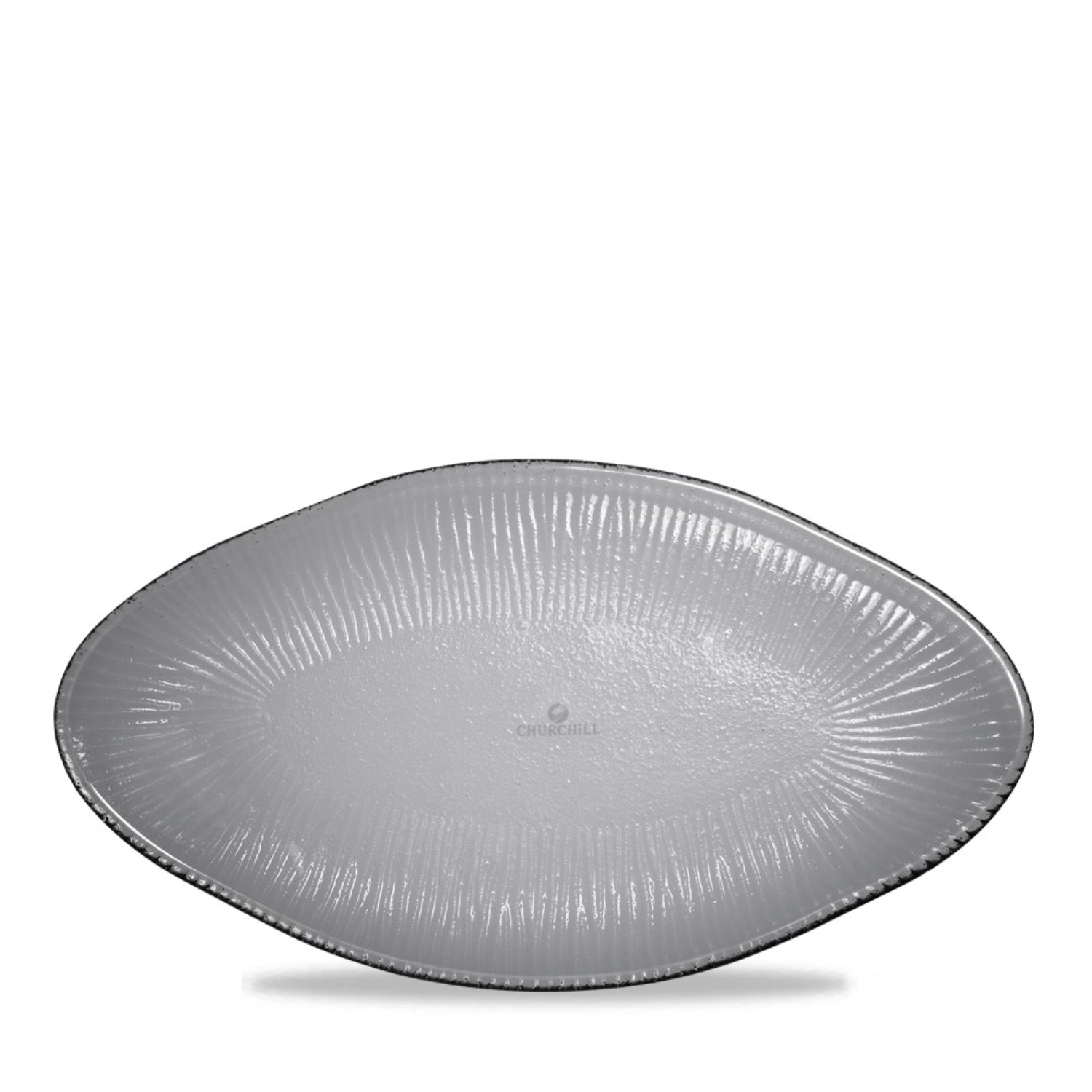 Assiette organic ovale en verre teintã‰ bamboo dusk 29.5x16.