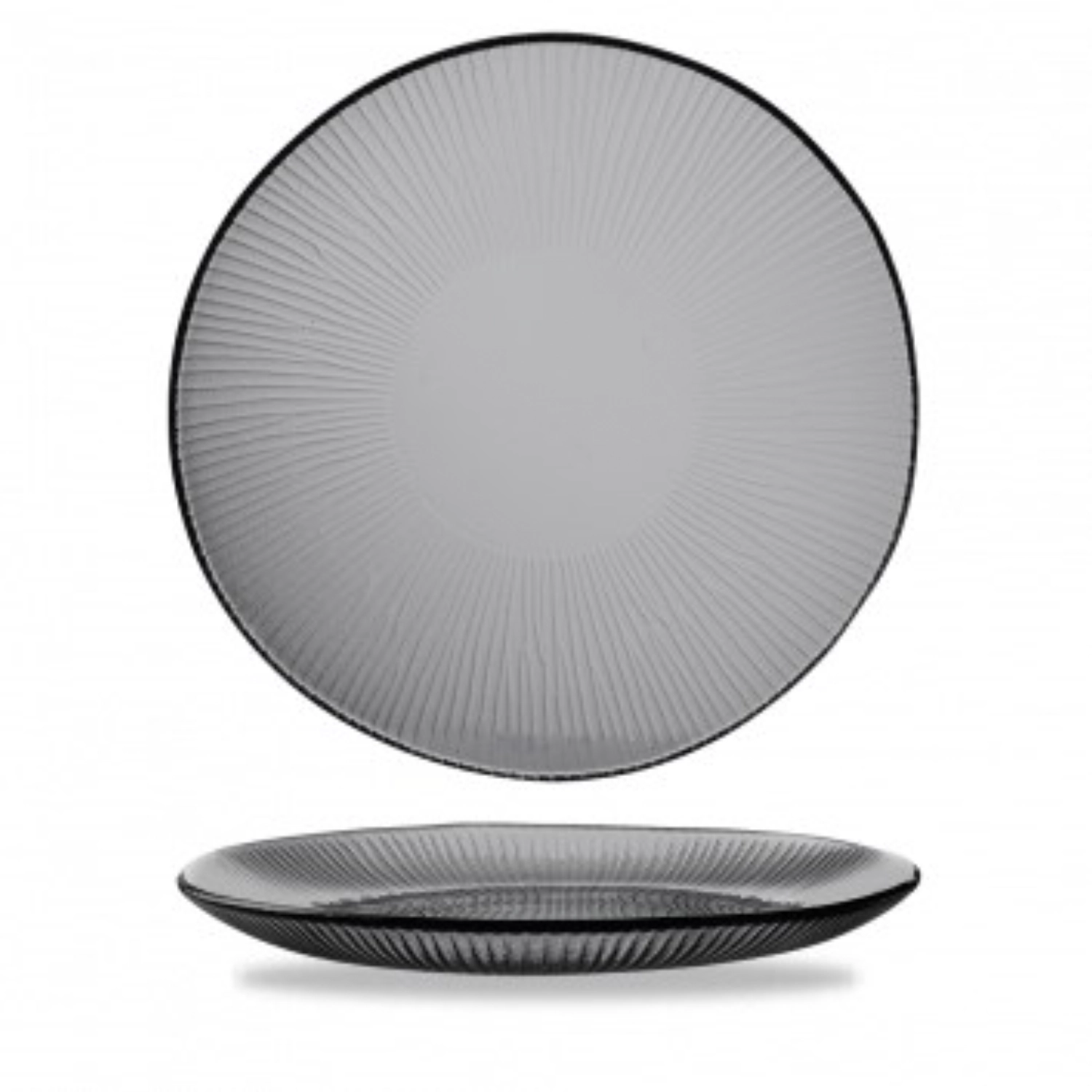 Assiette plate organic en verre teinte 29.5cm