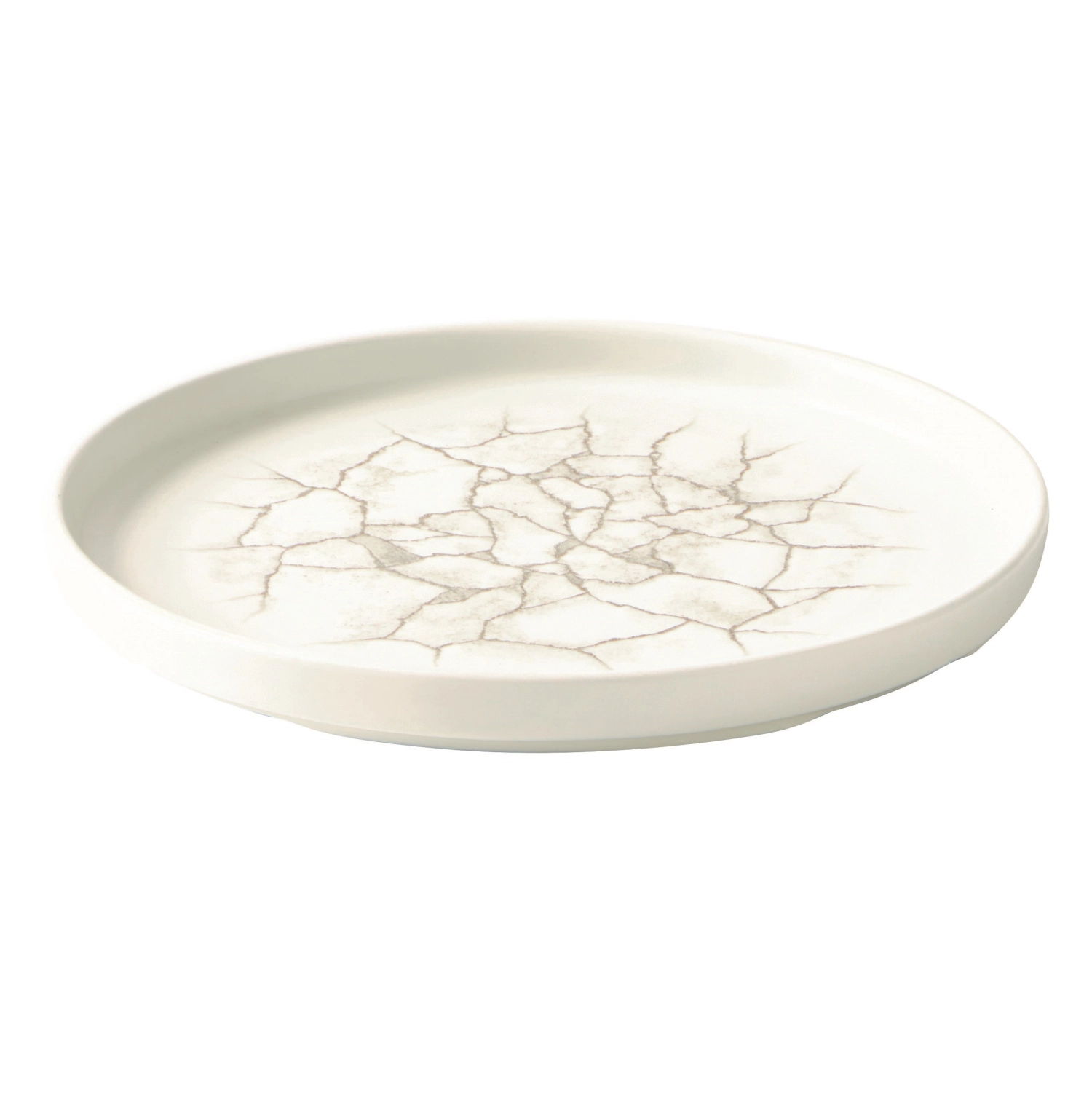S.P. Kintsugi Agate Grey Walled Plat