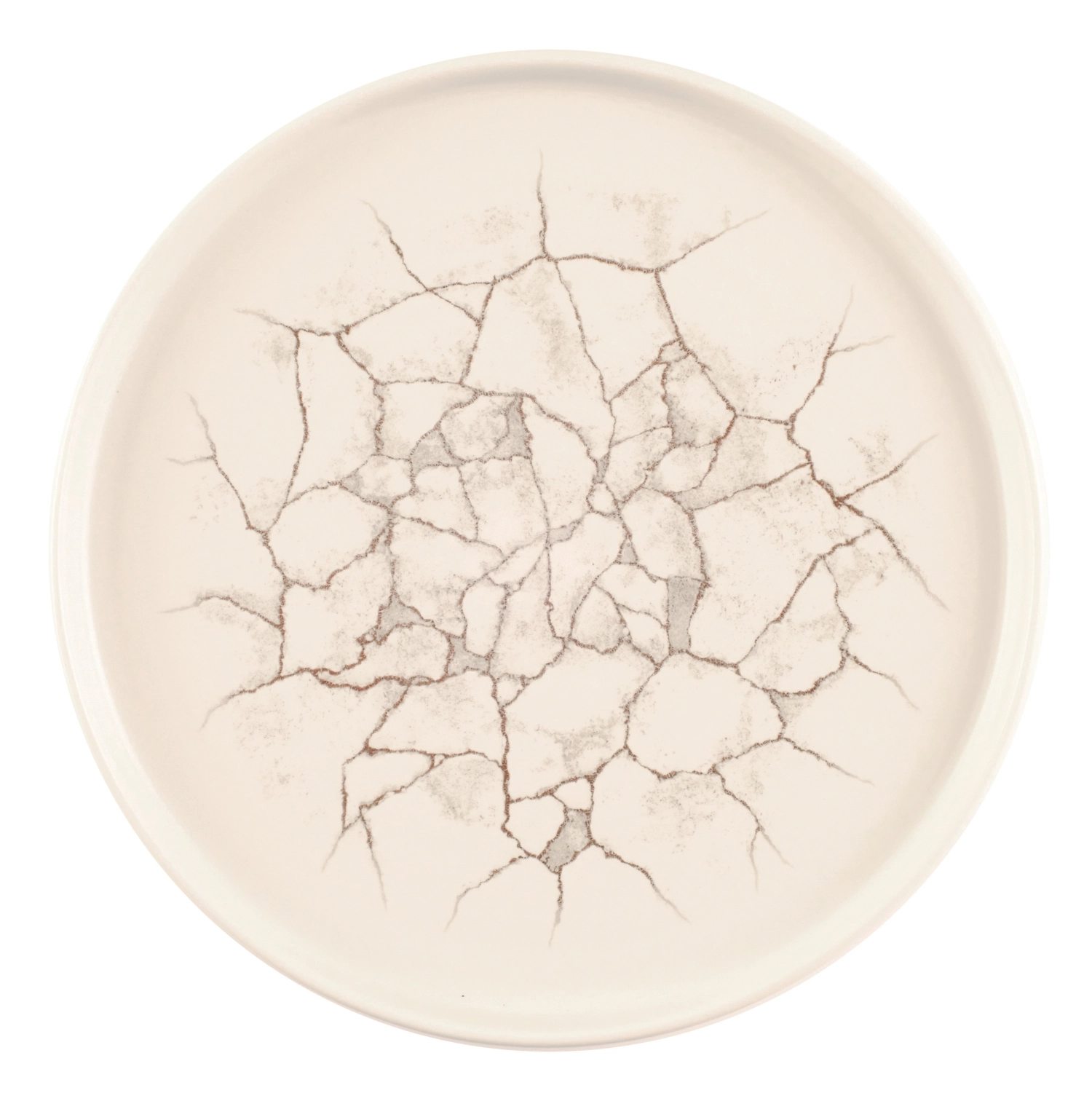 S.P. Kintsugi Agate Grey Walled Plat