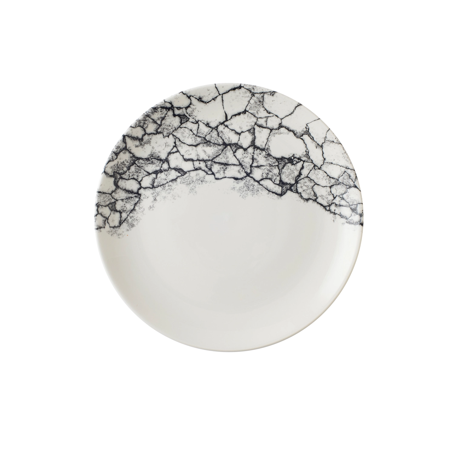 S.P. Kintsugi Accents Quartz Black Coupe Assiette plate