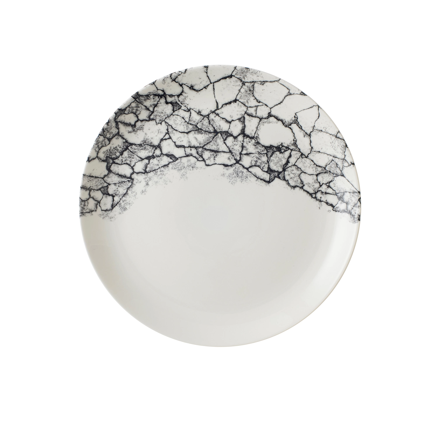 S.P. Kintsugi Accents Quartz Black Coupe Assiette creuse