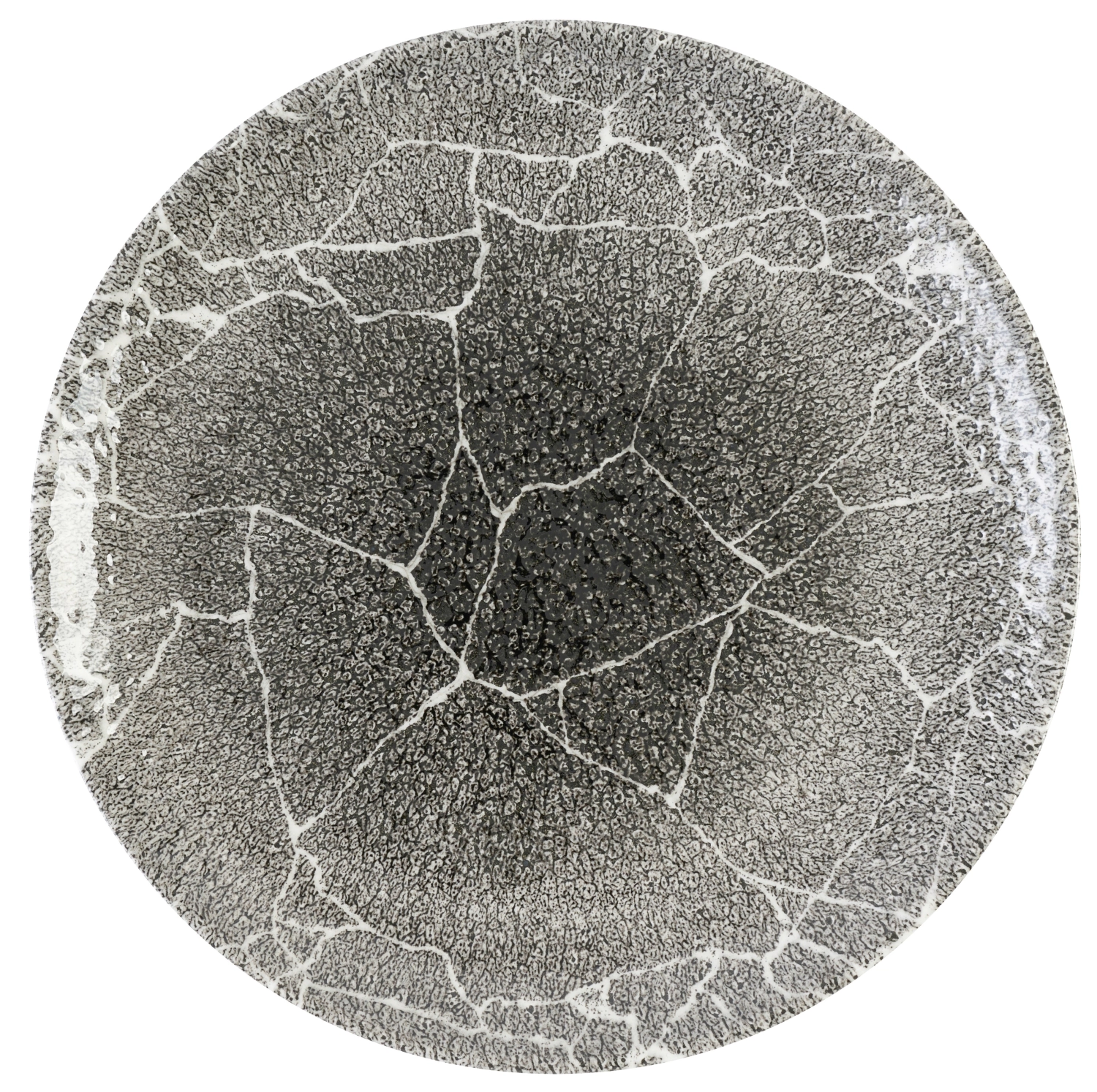 S.P. Kintsugi Reverse Quartz Black Coupe Assiette plate