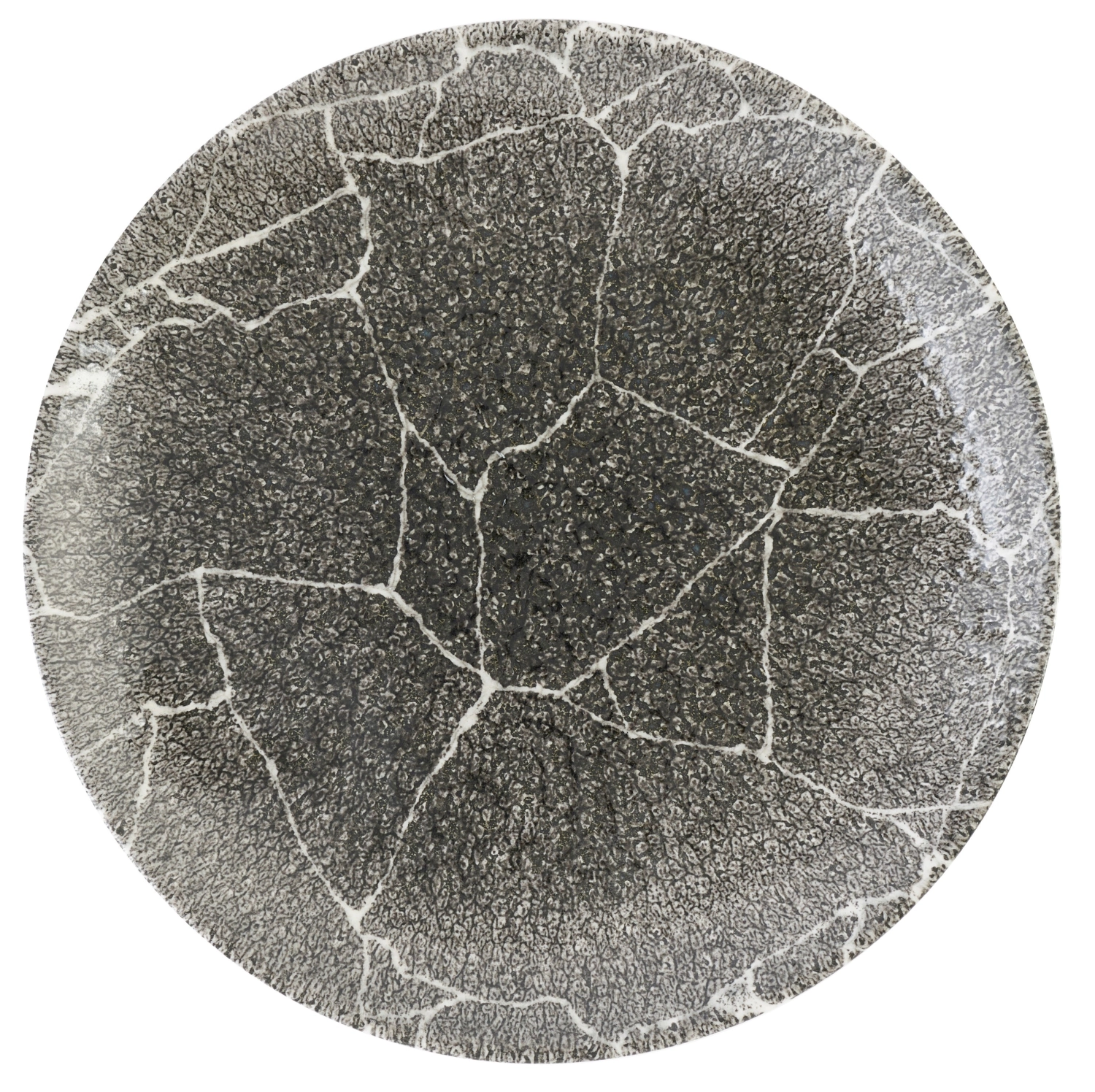 S.P. Kintsugi Reverse Quartz Black Coupe Assiette plate