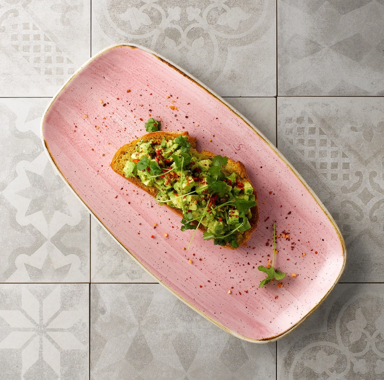 Stonecast Chefs Plat rond en métal déployé Petal Pink