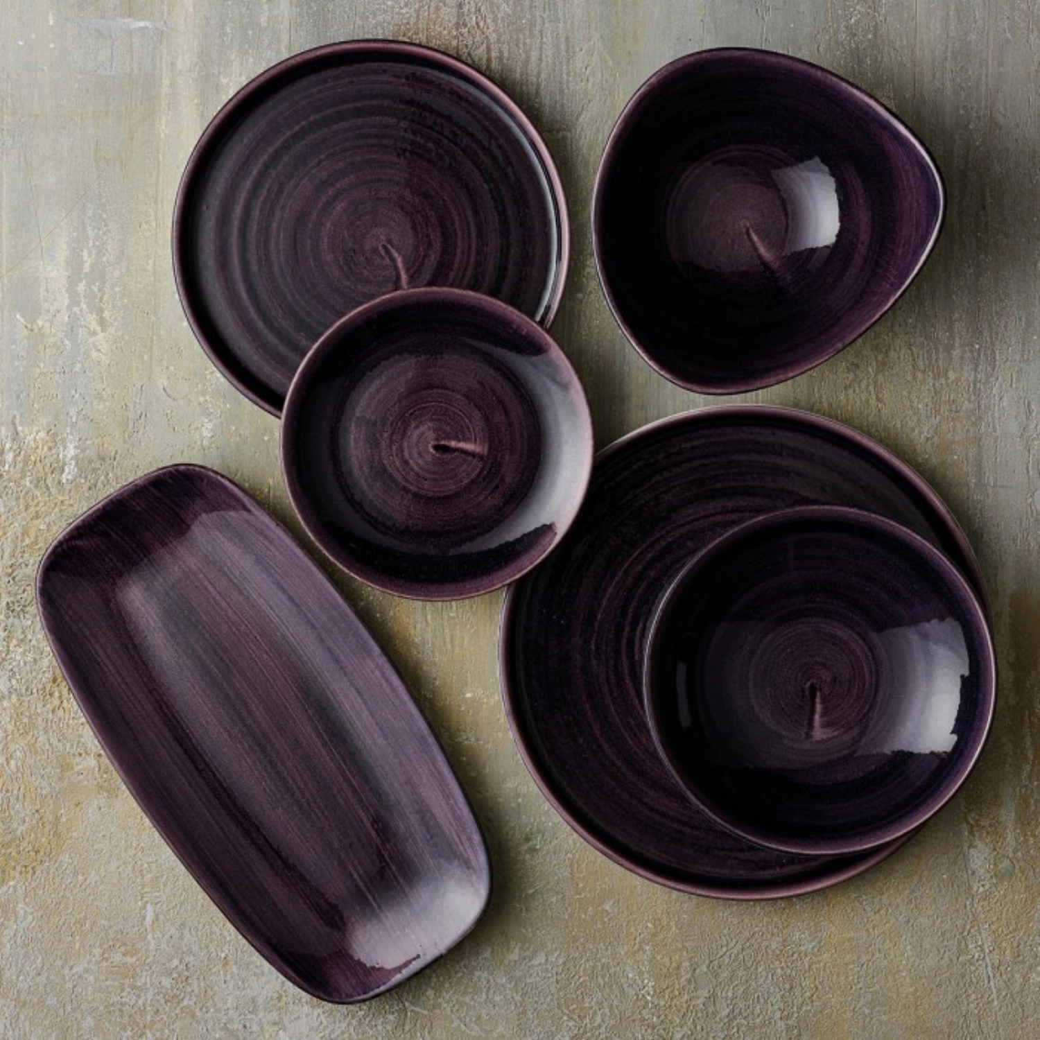 Stonecast Patina Deep Purple Coupe Assiette plate
