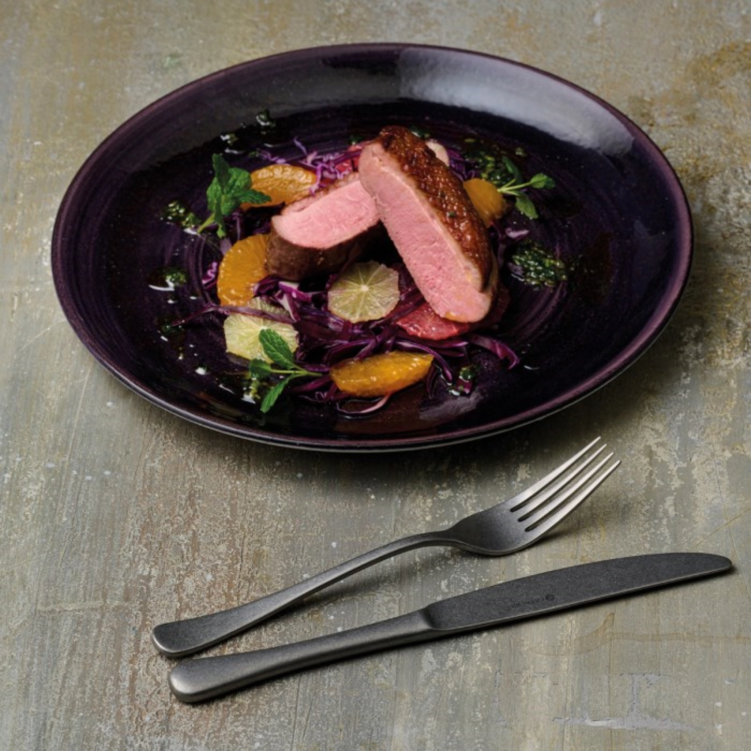 Stonecast Patina Deep Purple Coupe assiette plate
