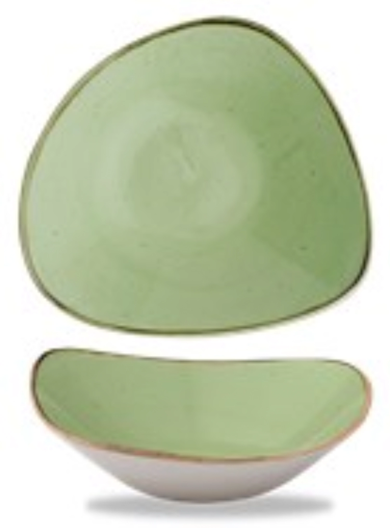 Stonecast Sage Green Assiette triangulaire creuse
