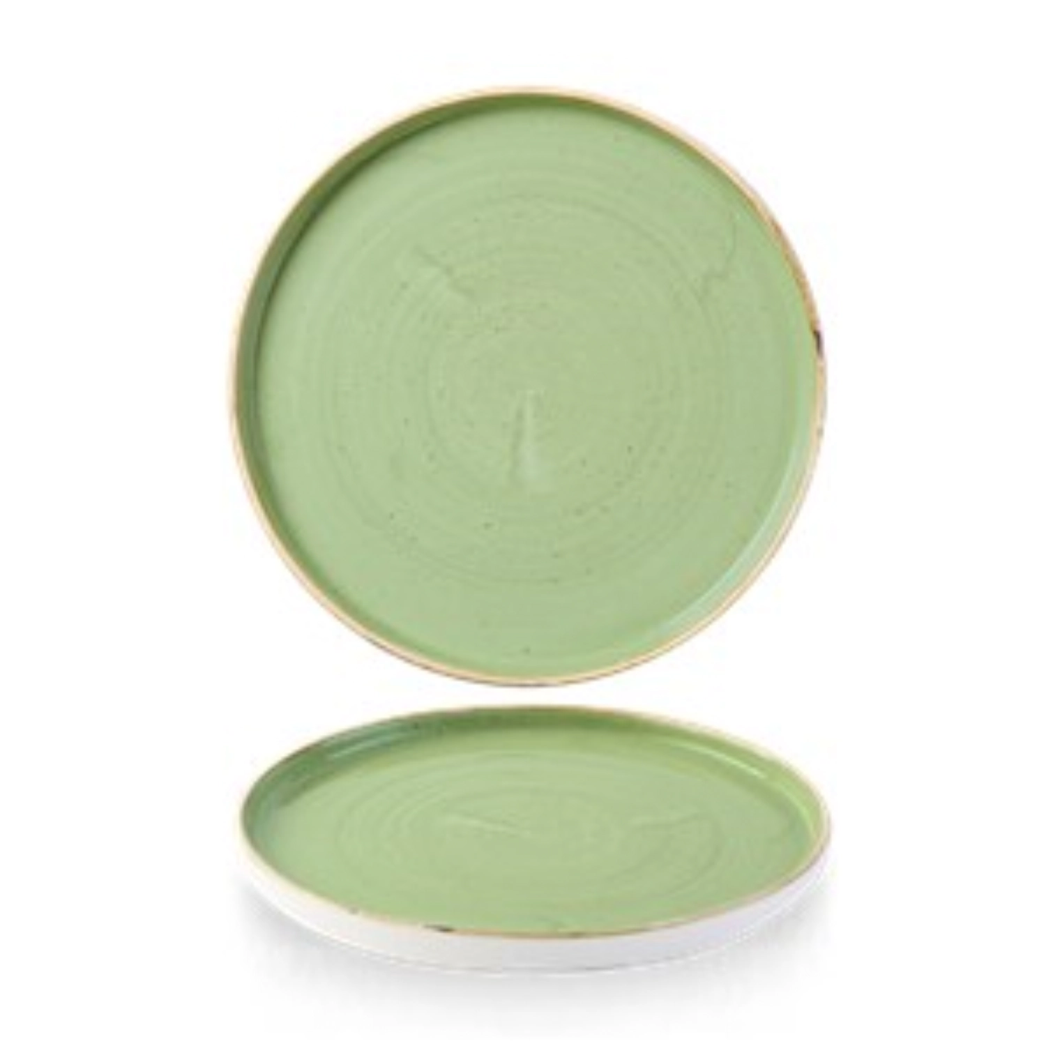 Stonecast Sage Green Chefs Assiette plate walled