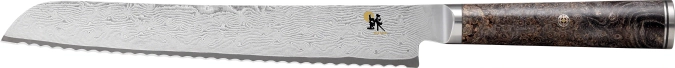 Miyabi 5000mcd 67 black couteau à pain, érable, 240 mm
