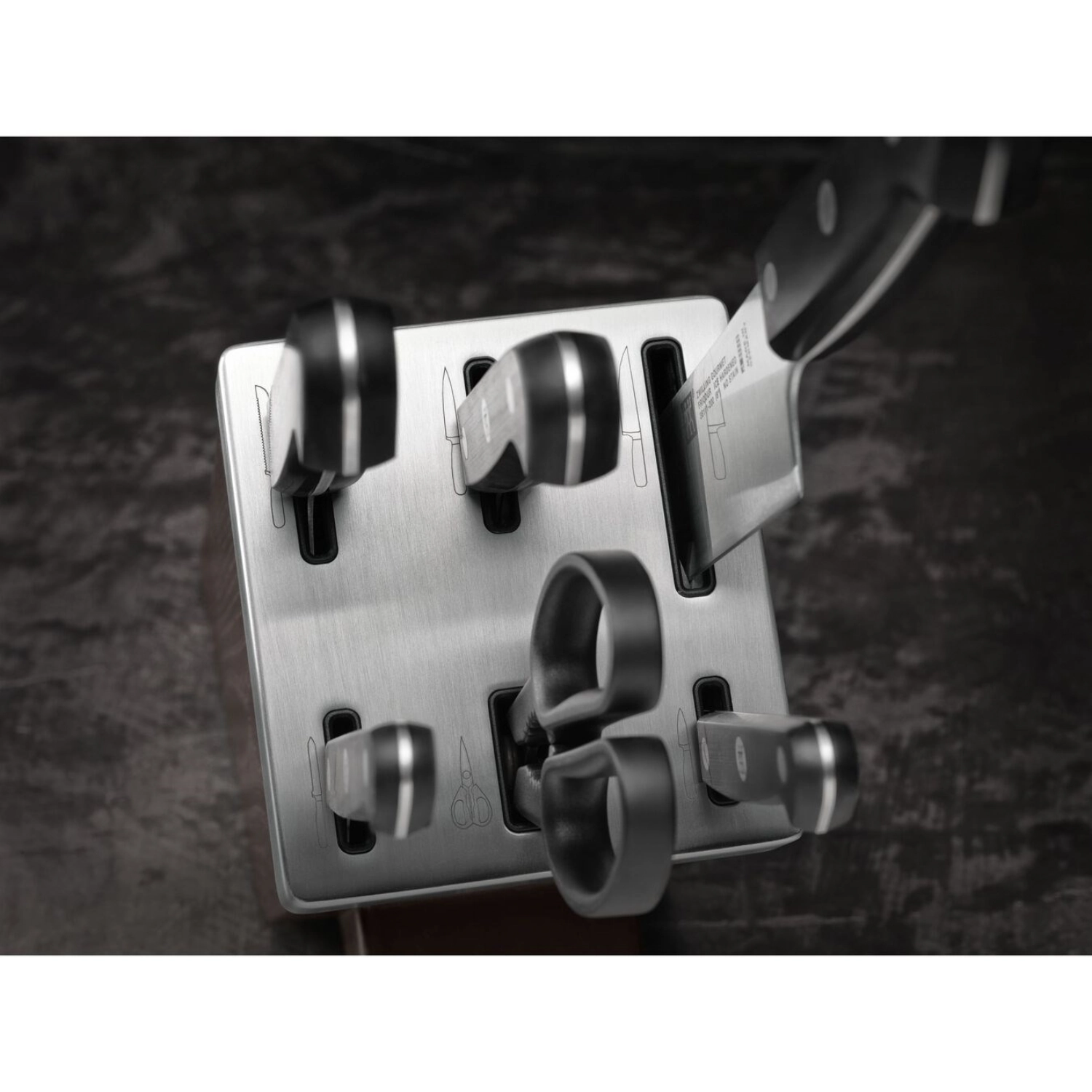 7tlg. Gourmet Selbstschärfender Messerblock