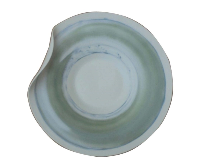 Diva Gourmet Assiette creuse courbée 28cm bleu mat