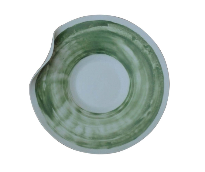 Diva Gourmet Assiette creuse courbée 28cm vert mat