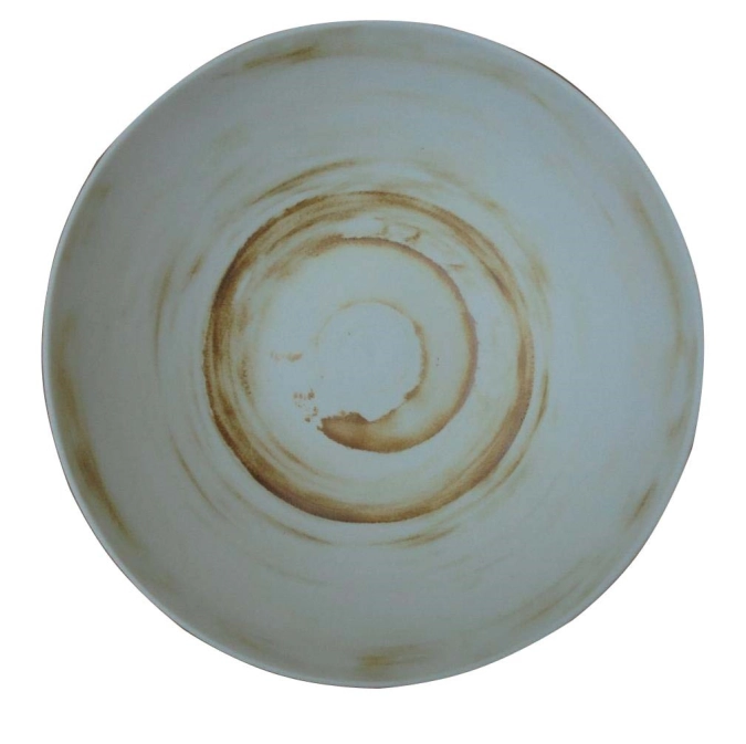 Diva Gourmet plat 25cm H6cm brun mat