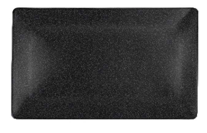 Plateau à sushi rectangulaire noir 37.5x27.5cm