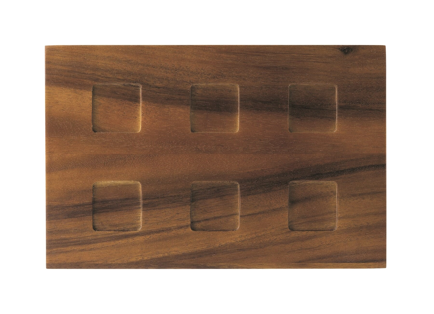 Modulo Holzbrett 6 Loch 28.5x18.8cm H2.5cm / Loch 3.9x3.9cm