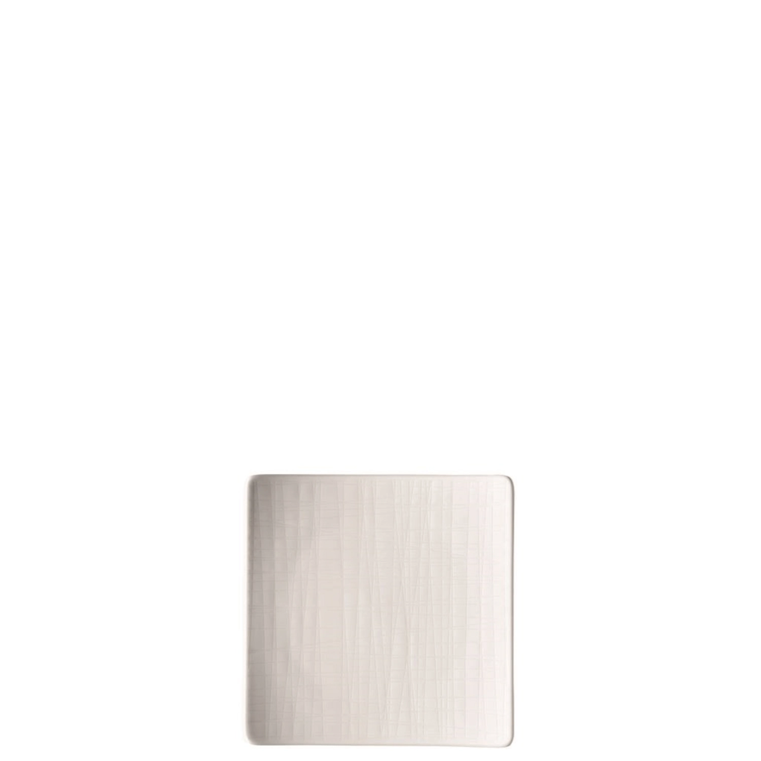 Mesh weiss Teller flach quadratisch 14x14cm