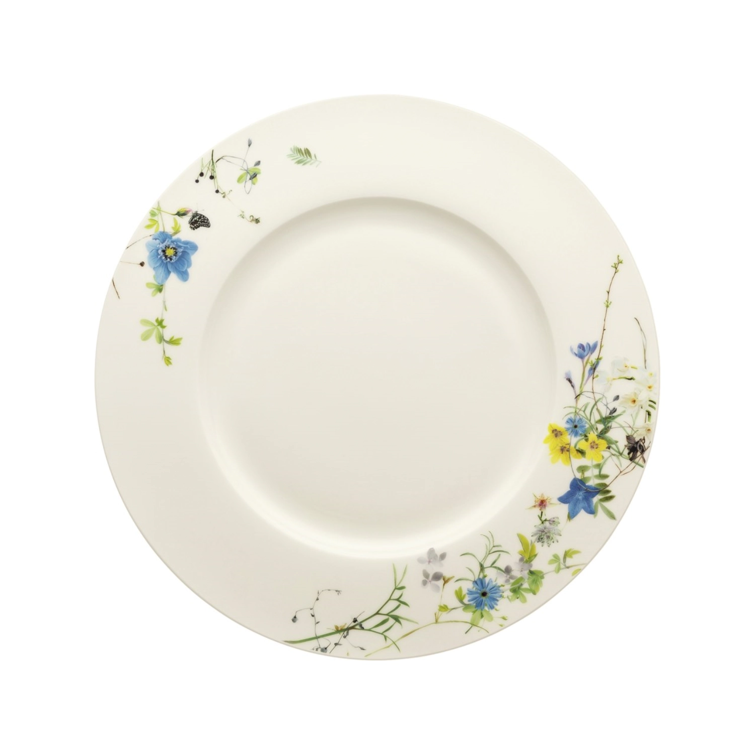 Brillance Fleurs des Alpes Assiette plate a. drapeau 28 cm