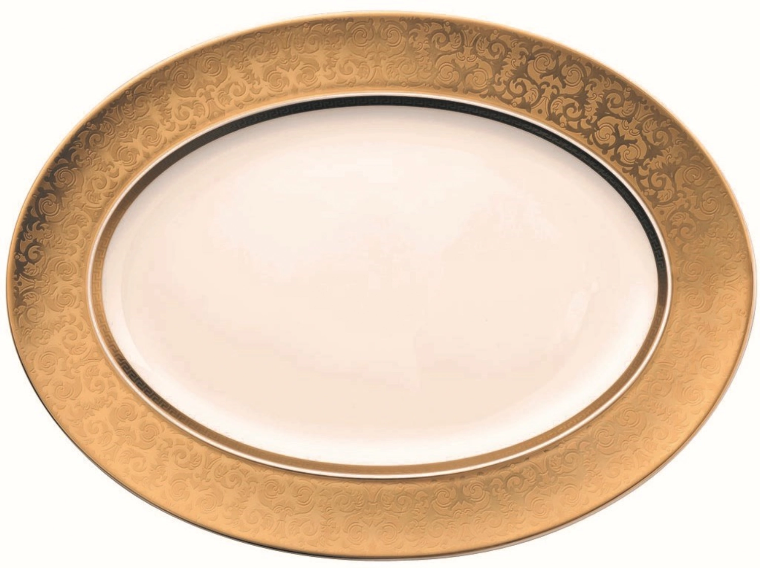 Versace Medusa Gala Gold Platte Oval 44 cm