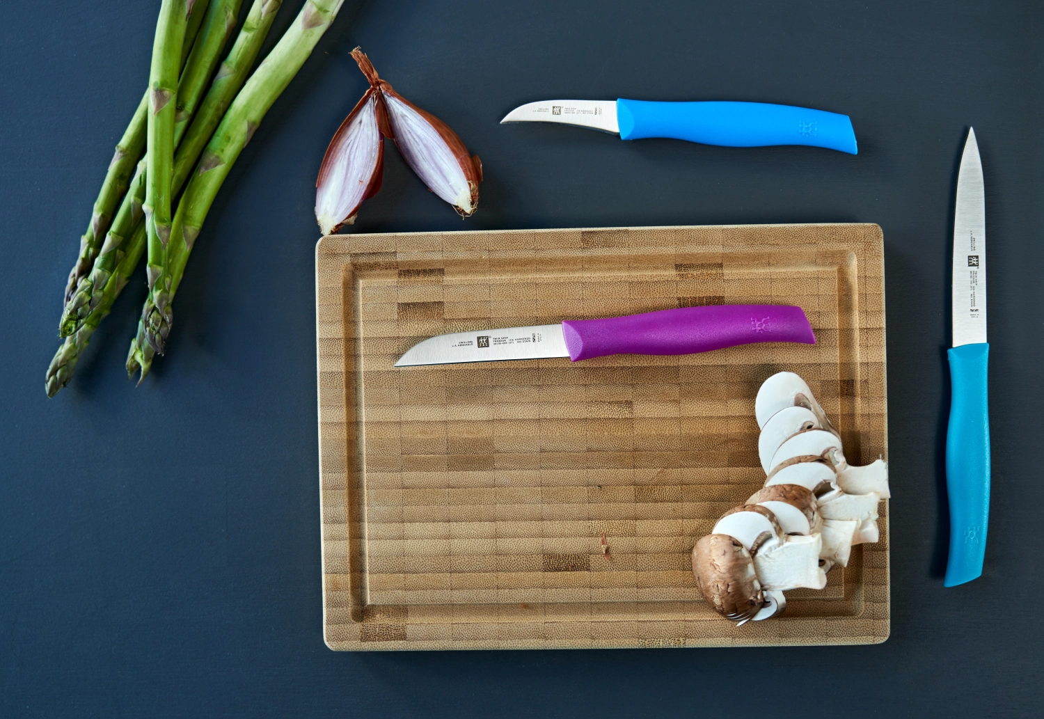 3pcs twin set de couteaux à légumes