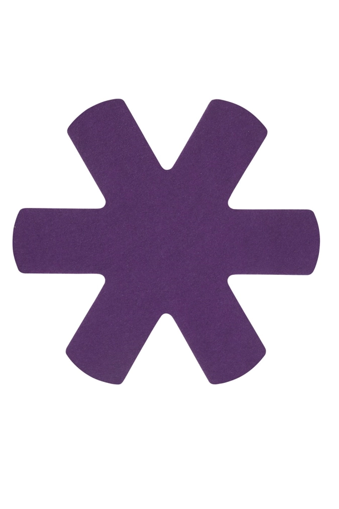 Set de 3 protège-poêles étoile 38cm, violet
