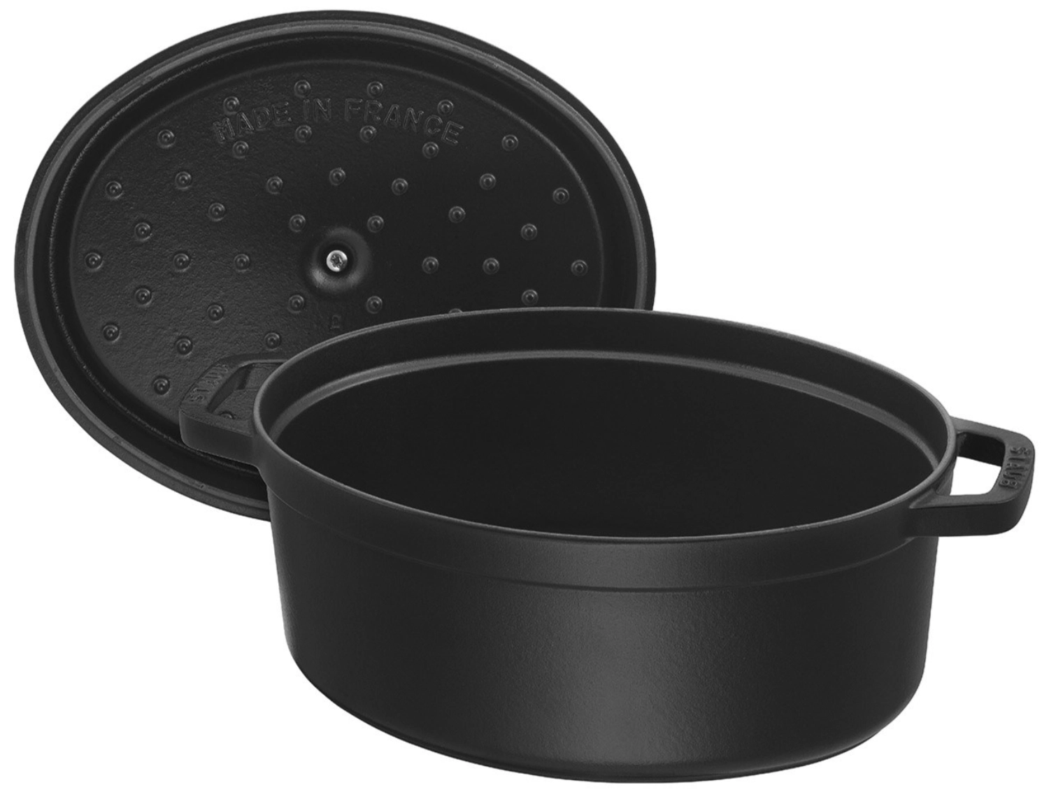 Cocotte 23 cm, ovale, noir, fonte 2.35l