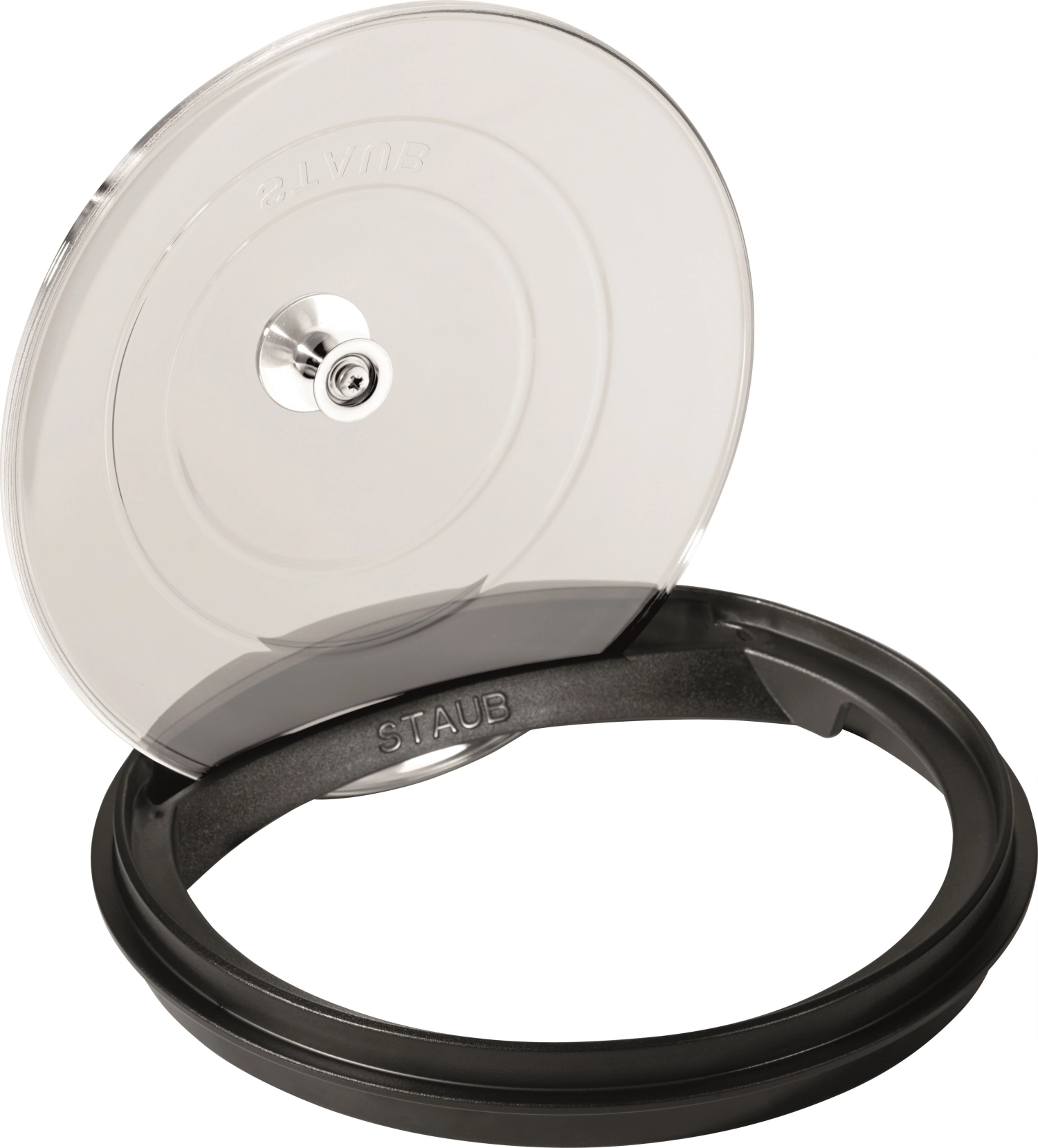 Couvercle en verre avec support pour cocotte, 26cm