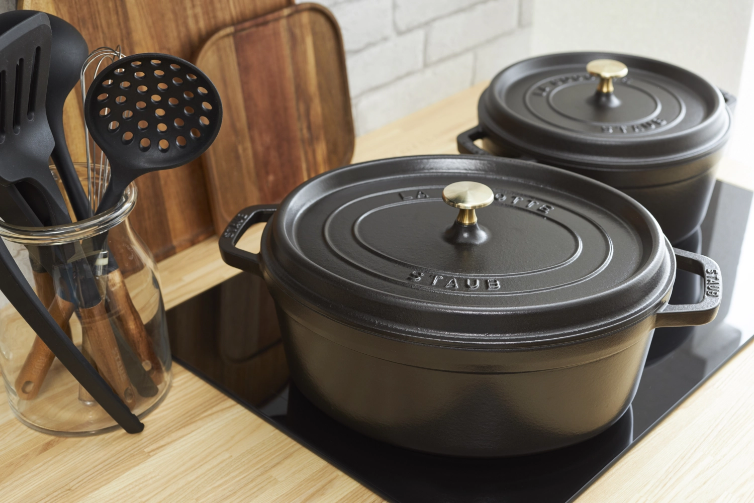 Cocotte 29 cm, ovale, noir, fonte 4.2l