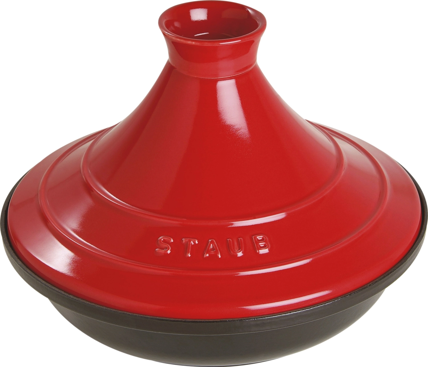 Tajine 28 cm, fonte, rouge cerise