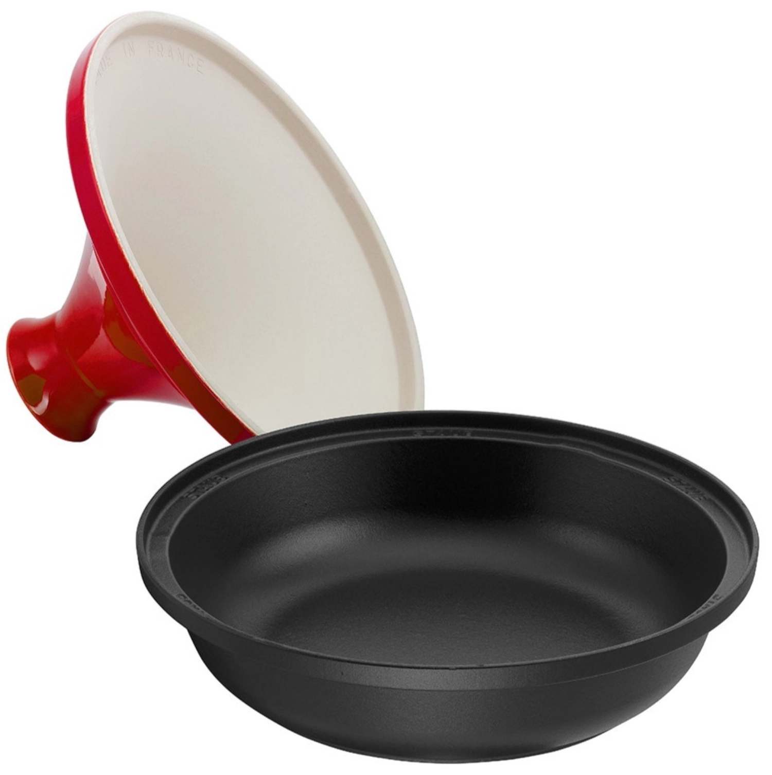 Tajine 28 cm, fonte, rouge cerise