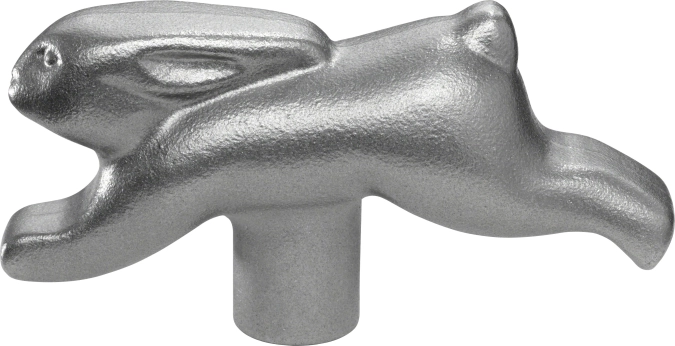 Stuns10 bouton lapin acier inoxydable