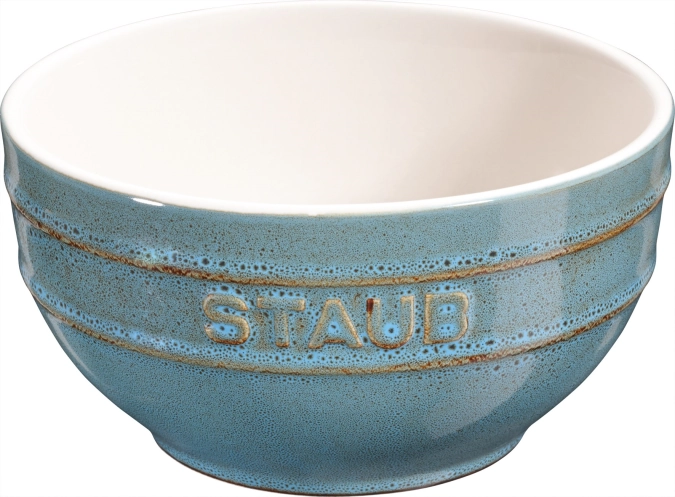 Céramique bol moyen, turquoise antique, 14 cm