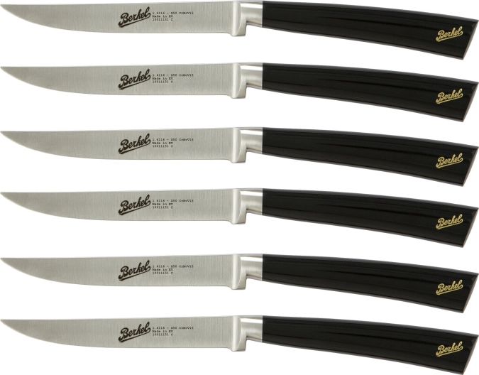 6er Set Berkel Elegance Steakmesser 22cm schwarz
