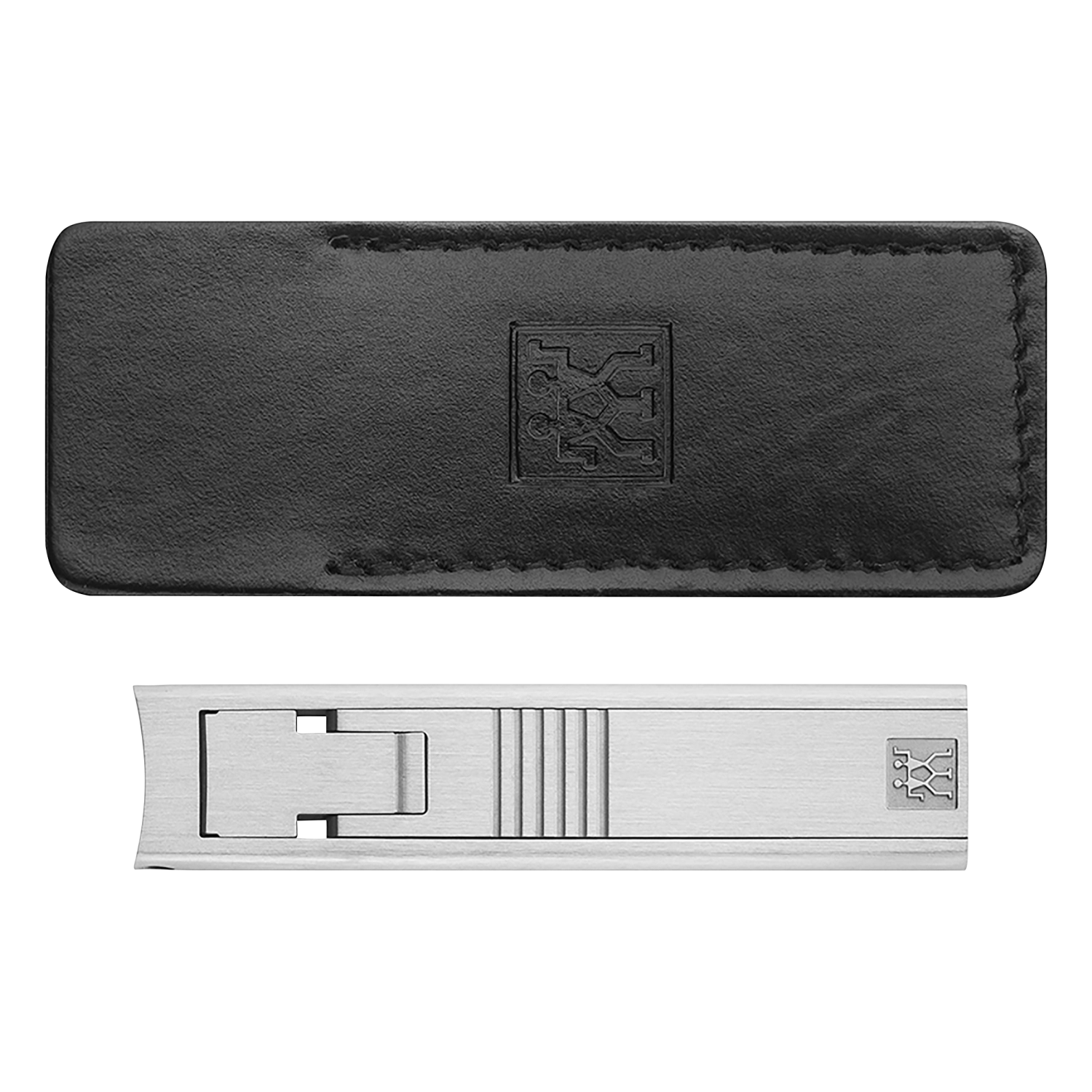 Twin s coupe-ongles, mat dans un étui en cuir, 60 mm