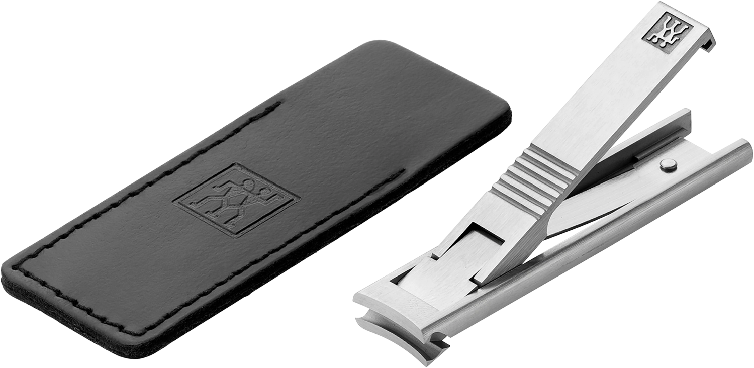 Twin s coupe-ongles, mat dans un étui en cuir, 60 mm