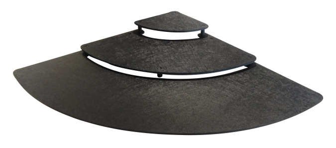 Marches d'exposition 1/4 de cercle 80x80cm noir